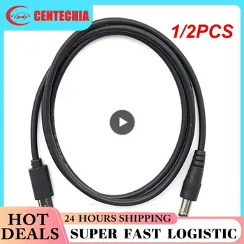1/2PCS 1m USB 3.1 Тип C USB-C Мъжки към DC 5.5X2.5mm Мъжки захранващ жак Удължителен кабел за зареждане Адаптер за зареждане (Тип c до