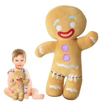 11.8in Gingerbread Man плюшена играчка бебе успокои кукла бисквити човек възглавница столче за кола възглавница елен Начало декор играчка деца