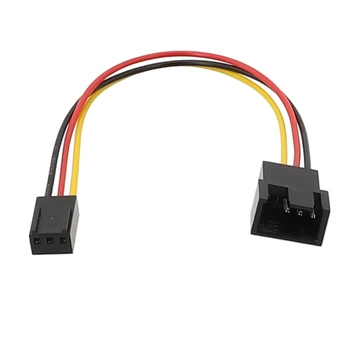  15cm адаптер за вентилаторен кабел преобразува малък 3PIN в 4PIN 2510-3PIN в 2540-4PIN
