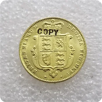 1839 Великобритания 1/2 Суверен - Виктория (1-ви портрет) Копиране на монета