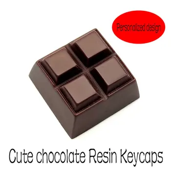 1pc Личностен дизайн Сладък шоколад смола Keycaps за Cherry Mx превключвател Механична гейминг клавиатура Kawaii ESC клавиши