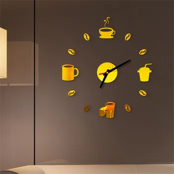 3d DIY номера акрилни огледало стена стикер часовник начало декор стенопис стикери часовник стикер за дома кухня хол декор