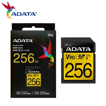 ADATA SDXC sd карта V90 U3 C10 UHS-II карта памет 64gGB 128GB 256GB до 290Mb/s SD карта за професионална камера 100% оригинална