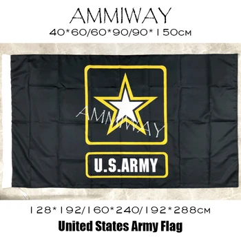 AMMIWAY Всякакъв размер Полево знаме на армията на САЩ Съединени щати на американската армия Флаг на американската армия US Star USA Banner