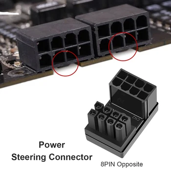 ATX 8Pin 6Pin Female to 8Pin 6Pin Male 180 Degree Angle Adapter for Desktops GPU Splitter Cable Компютърни аксесоари
