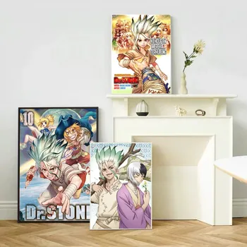 Dr.Stone аниме плакат DIY лепкава плакат водоустойчива хартия стикер кафе къща бар дома декор