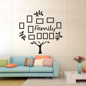 Family Tree Picture Frame, 3D акрилна триизмерна паста за стена, хол, фон на дивана, декорация на стена