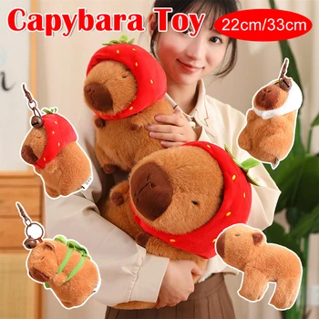 Kawaii Capybara Animal Slap Snap Wrap Wristband Гривна Lovely Capybara Плюшена висулка Детски играчки за животни Рожден ден Елегантен подарък