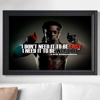Lil Wayne Плакат Музикален певец Звезда Рапър Фото платно Обложка на албум Плакат Персонализиране Печат Начало Декор Стенопис (без рамка)