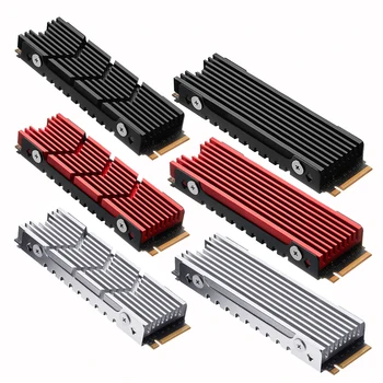 M.2 2280 SSD охладител радиатор алуминиева сплав SSD охлаждащ радиатор Топлоустойчивост с термична силиконова подложка за PS5 игрова конзола