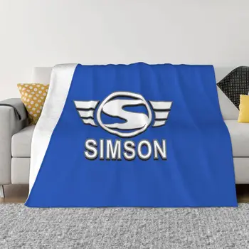 Simson Logo 3D Spezial (бял) Хвърли одеяло Пухкави меки легла каре декоративни детски къмпинг одеяла