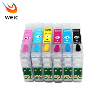 WEIC T0851-T0856 Зареждаща се касета с мастило с ARC чип за Epson Stylus Photo 1390 принтер