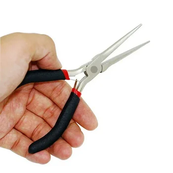 Wire Cutter Make Tool Hand 150mm Изолиран затягащ ремонт Нос Прецизен Дълги инструменти Клещи Игла Мини клещи Мъниста