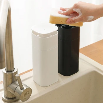 Дозатор за сапун за кухненска мивка Плот за чинии Дозатор за сапун за баня Натискане на ръце Измиване на сапун Контейнер за съхранение