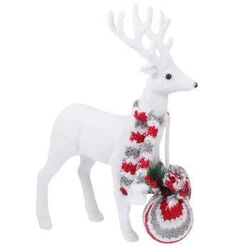 Коледа елк дърво орнаменти парти доставки празник десктоп център животински маса декорация елен пяна Коледа фигура статуя
