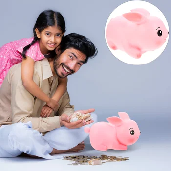 Коледа Китайски зодиак заек прасенце банка дете детски играчки монета спестяване буркан винил голям