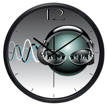 Музикален креативен стенен часовник модерен дизайн