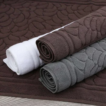 Права хотелска подова кърпа Всички памучни водни абсорбиращи неплъзгащи се домакински мат