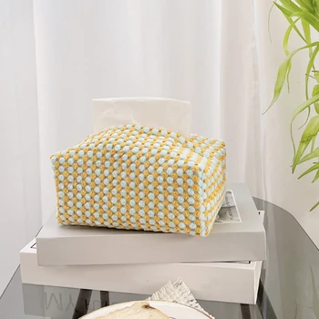 скандинавски стил светлина луксозен дом тъкан кутия хол трапезария маса салфетка хартия кърпа чанта мода кола интериор тъкан кутии