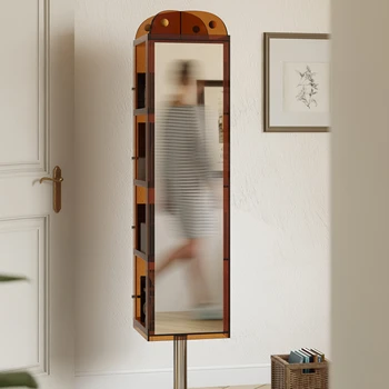 Списание за съхранение Шкафче за книги Модерен минималистичен хол страничен коридор огледален шкаф