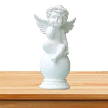 Херувимска статуя DIY Градински статуи и фигурки на открито Молещи се и мислещи фигурки от ангелска смола за дома и градината