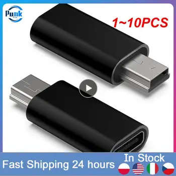  1 ~ 10PCS Mini USB към тип C адаптер 5 пинов мъжки мини USB към женски USB тип C конектор за трансфер на данни за MP3 камера PC