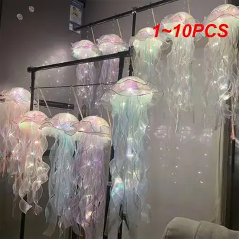  1 ~ 10PCS медузи лампа, преносим цвете лампа, момиче стая атмосфера декорация лампа, спалня нощна лампа, декорация на дома,