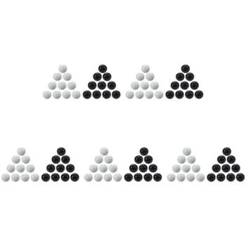100 бр. Мрамори 16 мм стъклени мрамори Knicker стъклени топки декорация цвят късове играчка черно и бяло