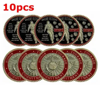 10pcs Предизвикателство монети ветеран чест морската пехота Semper Fi военна монета