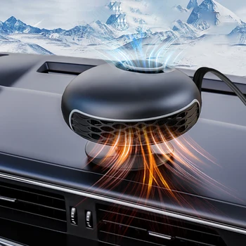 12V електрически нагревател за кола 360 градуса въртене Defogger размразяване Demister бързо отопление предното стъкло Defogging размразяване отопление вентилатор