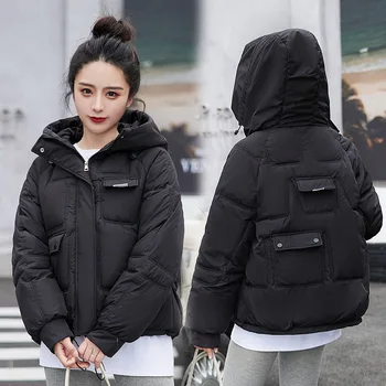 2022 Нов Хан фен бонбони цвят спортни случайни хляб палто женски студент хлабав размер топло памучно палто