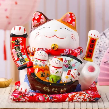 2023 Лъки котка декорация орнаменти Lucky Cat радио вълна съкровище магазин подарък Китай Късмет Начало Декорация Занаятчийски подарък