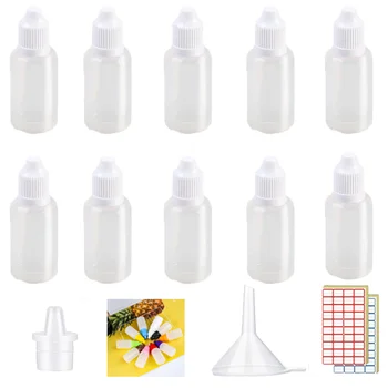 20PCS X 5ML-120ML пластмасови бутилки с капкомер празни изстискващи E течен сок масло око Vape буркан контейнери с тънък връх CRC капачка LDPE