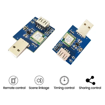 5V Ewelink Безжичен USB интелигентен превключвател Дистанционно управление Сцена Свързване Контрол на времето Споделяне на контрол 2.4G APP Wifi превключвател