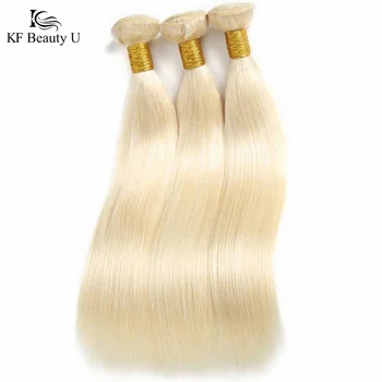 613 Права човешка коса снопове мед руса коса тъче индийски девствена коса може да бъде боядисана 3/4 бр