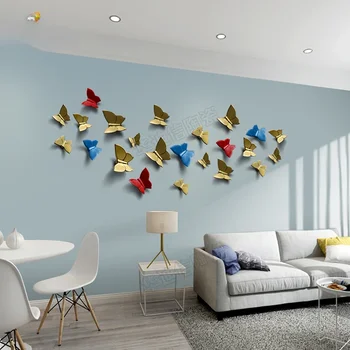 Butterfly стена декорации стая фон стена малък висулка Nordic Instagram стил творчески спалня стена декорация