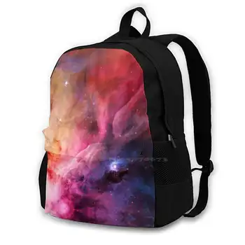 Cascading Nebula Bag Backpack For Men Women Girls Teenage Black Galaxy Beautiful Colorful Abstract Sky Astronomy