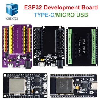 ESP32 Съвет за развитие TYPE-C / MICRO USB CP2102 WiFi + Bluetooth двуядрен ESP32-DevKitC-32 ESP-WROOM-32 разширителен борд 38PINS