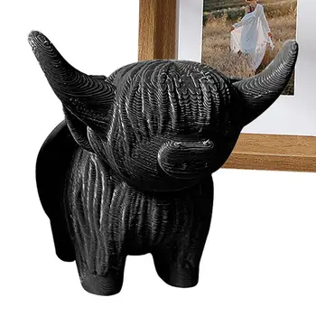 Highland крава статуя шотландски Highland крава фигура Highland крава декор 3D отпечатани артефакт крава разсадник декор ръчно изработени Highland крава