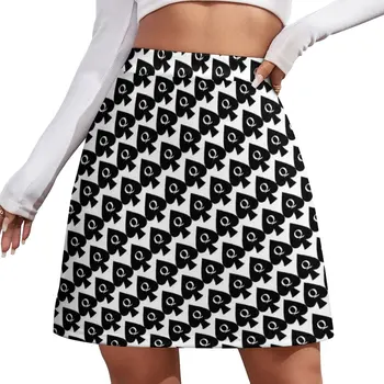 Hot Wife Secrets: Queen of Spades Motif Mini Skirt Дамски дрехи Дрехи за лятото