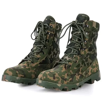 Jungle Camouflage Тактически военни ботуши Мъжки бойни ботуши Мъже Лов Туризъм Работа Обувки за безопасност Дишащи тактически армейски ботуши