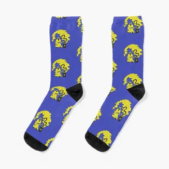 King Gizzard Flying Microtonal Banana Обложка на албум Мърч чорапи Дамски чорапи Комплект чорапи Чорапи мъж Дамски чорапи високо