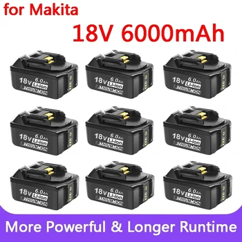 Makita 18V батерия 6000mAh акумулаторна батерия за електроинструменти 18V макита с LED литиево-йонна замяна LXT BL1860B BL1860 BL1850