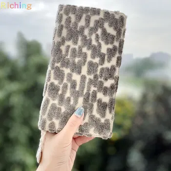 Munimhoe Adventure Maze Series Gray Plush Weeks A5 A6 Cover Only, for Hobo Notebook TN Travel Book, Plush Fabric, Soft To Touch