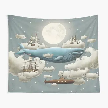 Ocean Meets Sky Tapestry Bedroom Wall Beautiful Mat Towel Home Travel Room Printed Decoration Art Hanging Living Yoga Colored