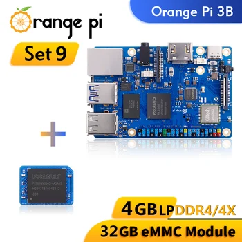Orange Pi 3B + 32GB EMMC модул 4GB Ram RK3566 До 1.8GHz WIFI-BT Едноплатков компютър Orange Pi 3 Модел B Съвет за развитие