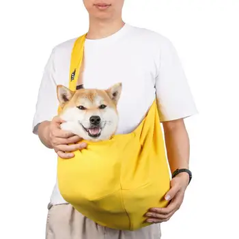 Puppy Sling Carrier Регулируем куче прашка превозвач Hands-free Pet чанта за малки дишащи преносими безопасни Crossbody пътуване