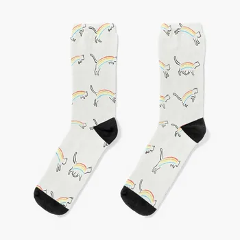 Rainbow котешки чорапи неплъзгащи се футболни чорапи по поръчка чорапи чорапи с печат подаръци Чорапи Жени Мъжки