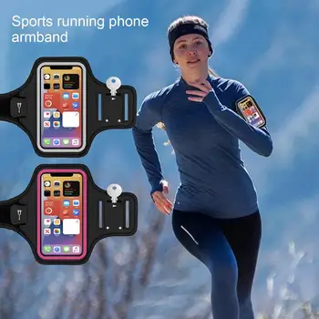 Running Sports Phone лента за ръка чанта с джоб отразяващи ръка каишка мобилен телефон притежателя ръка чанта за открито джогинг колоездене спортове