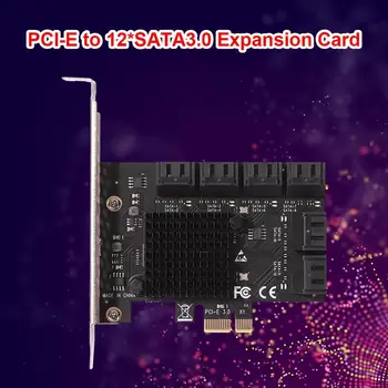 SA3112J PCIE адаптер 12 порт 6Gbps PCI-Express X1 към SATA 3.0 контролерни карти